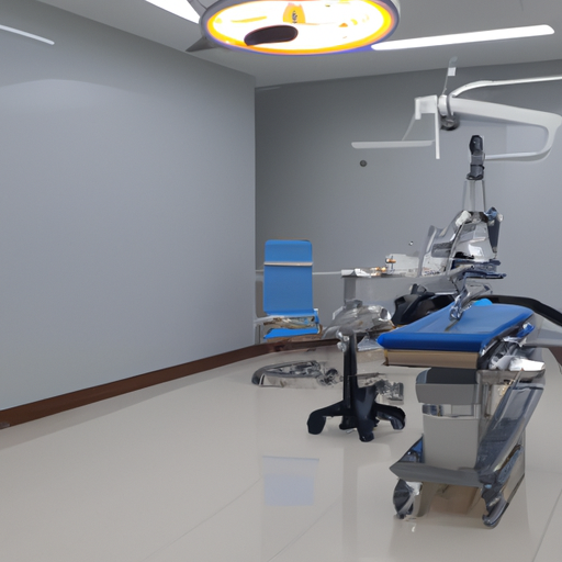 um centro cirúrgico moderno vazio e limpo